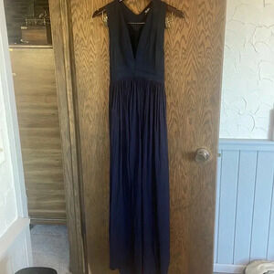 Navy Lulu’s V Neck Formal Dress S‎
